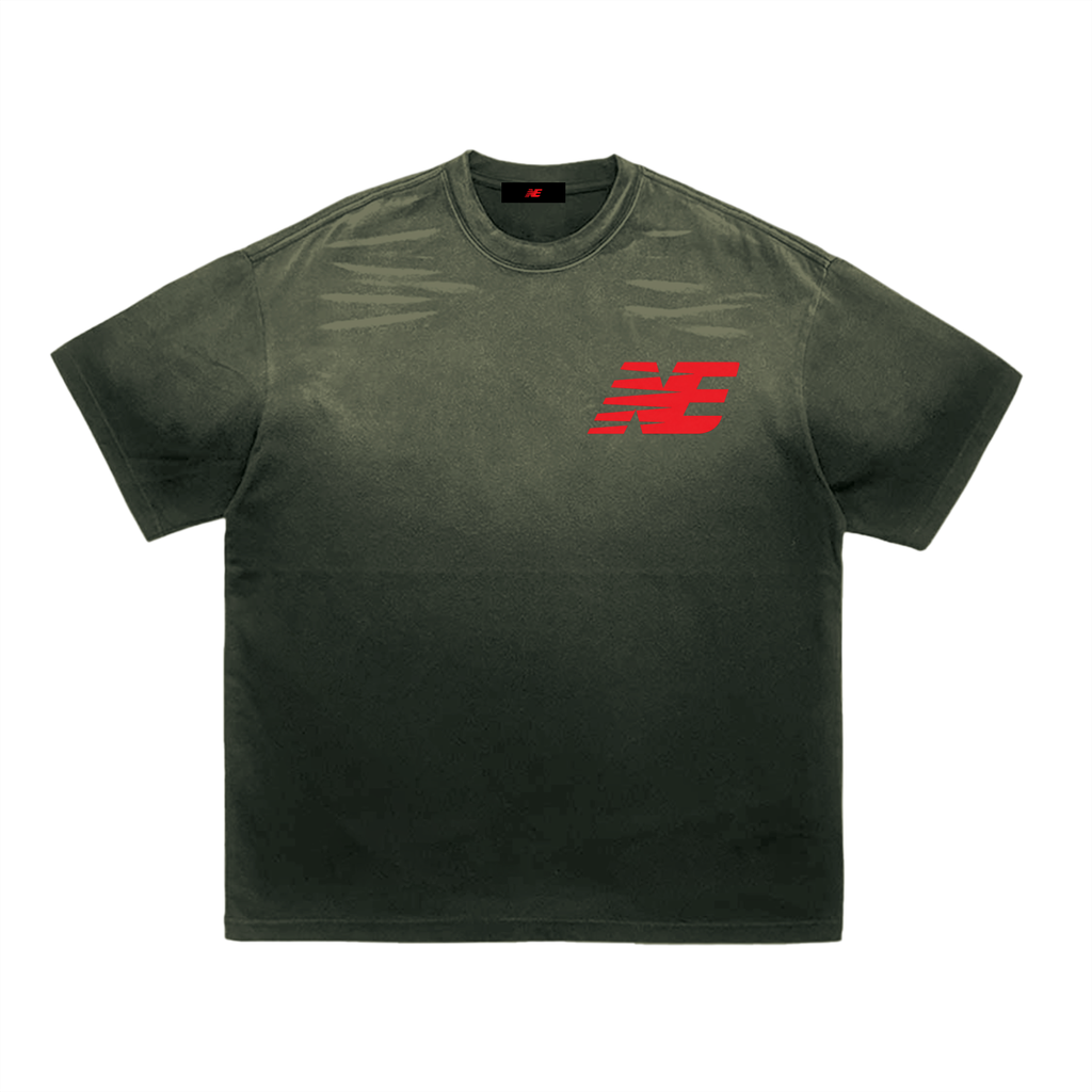 tiger strip stripe gradient short and t-shirt set