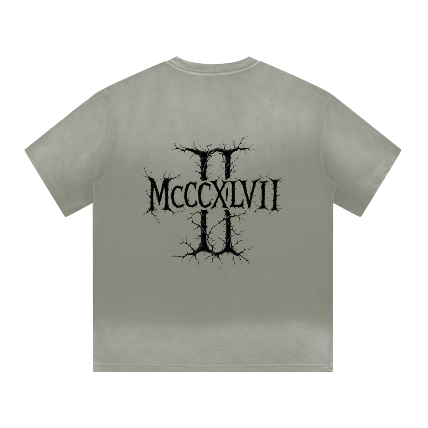 “I” Shape Gradient Washed T-Shirt
