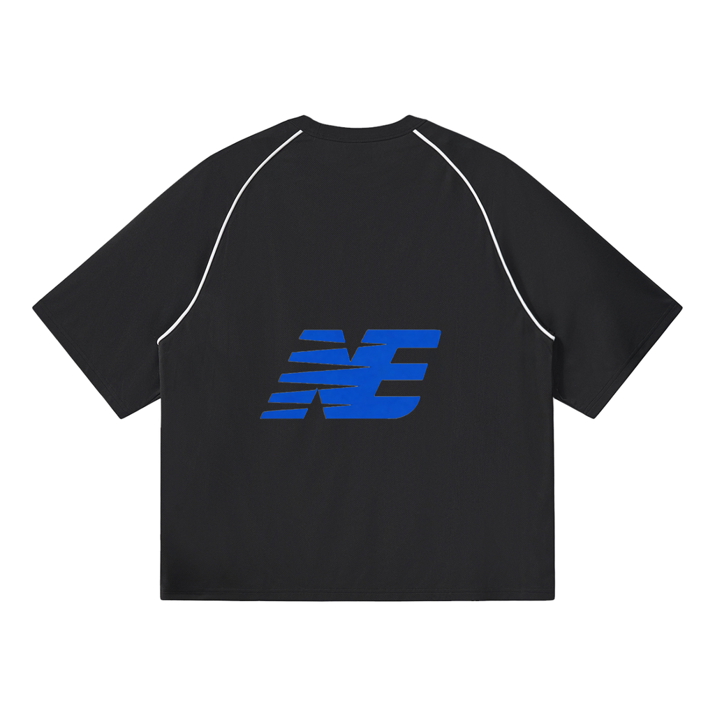 Contrast Piping Panel Raglan T-Shirt