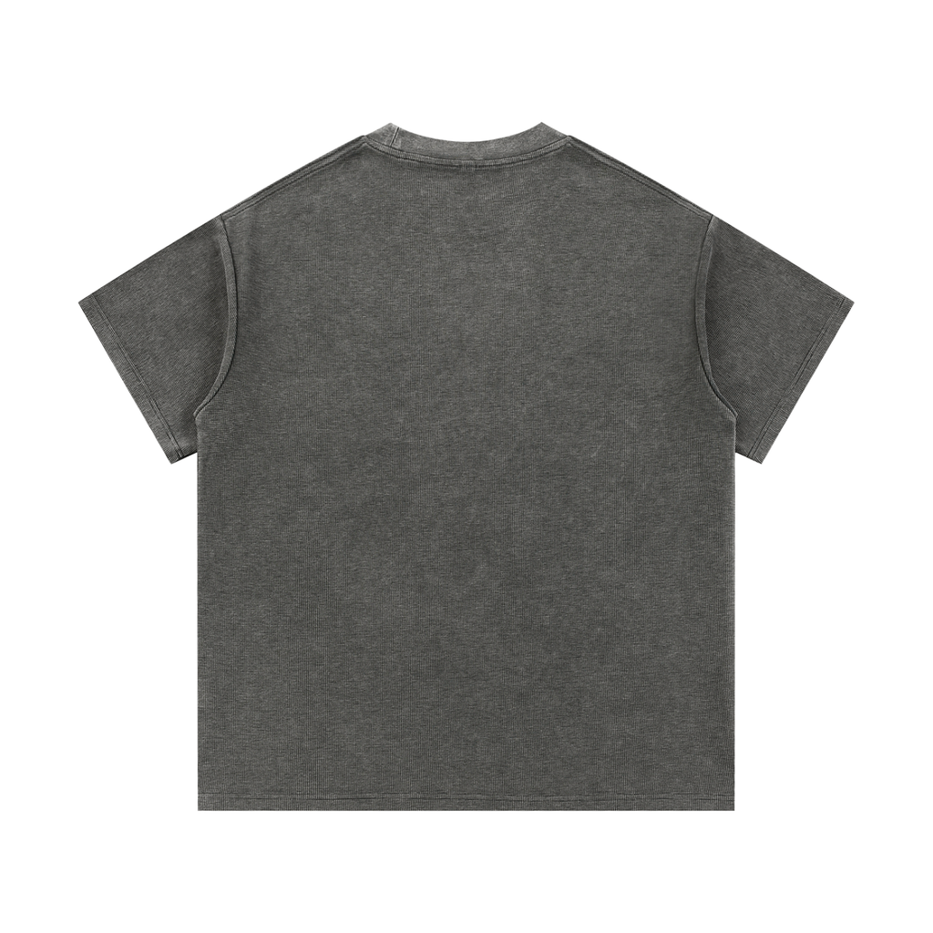 Waffle knit short and t-shirt set.