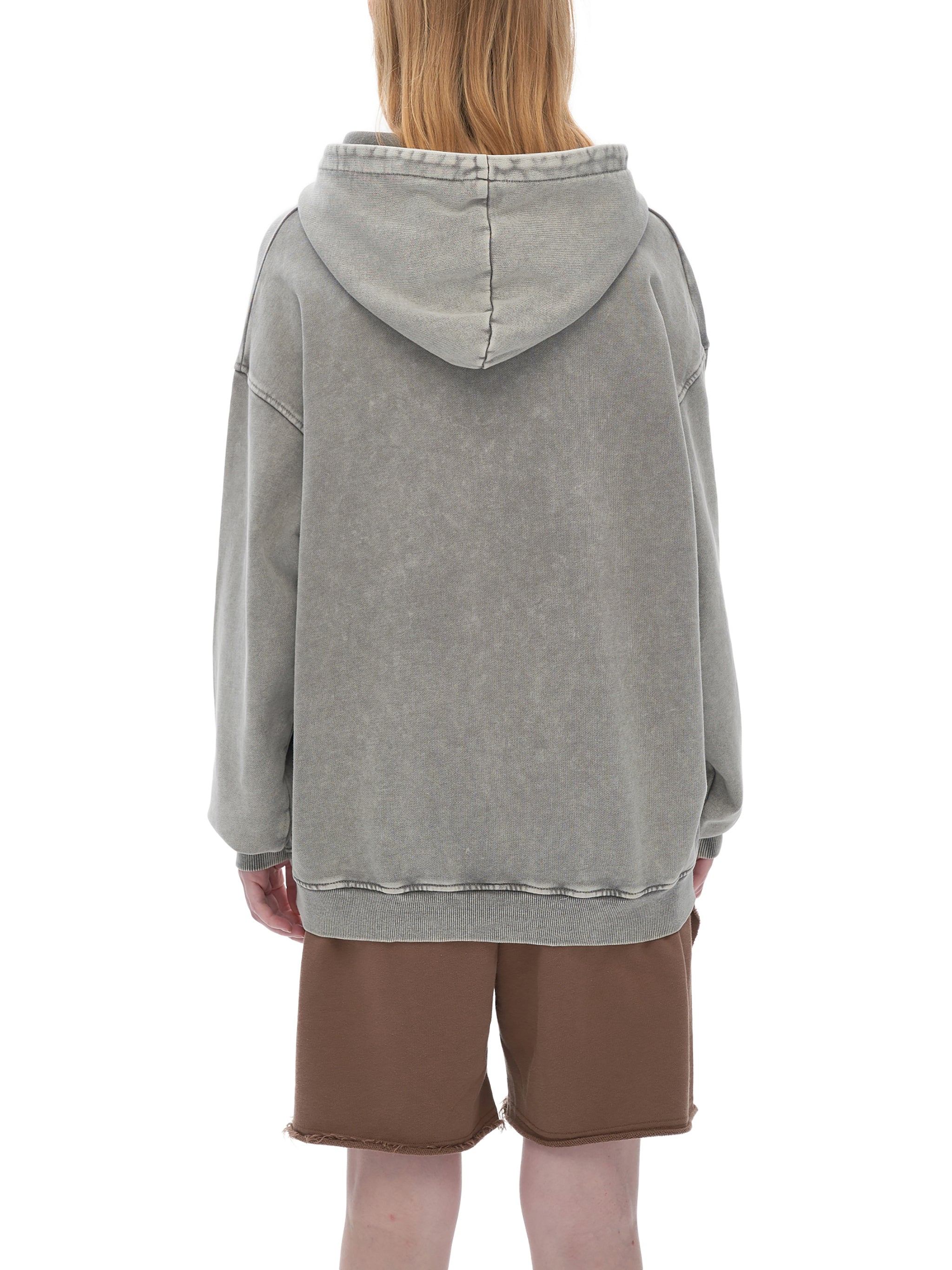 Snow Washed Loose Cotton Hoodie