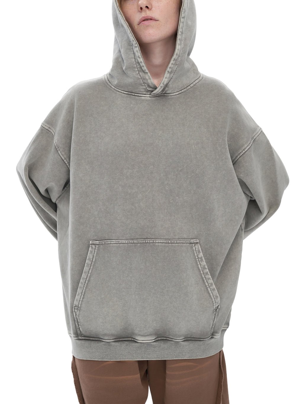 Snow Washed Loose Cotton Hoodie